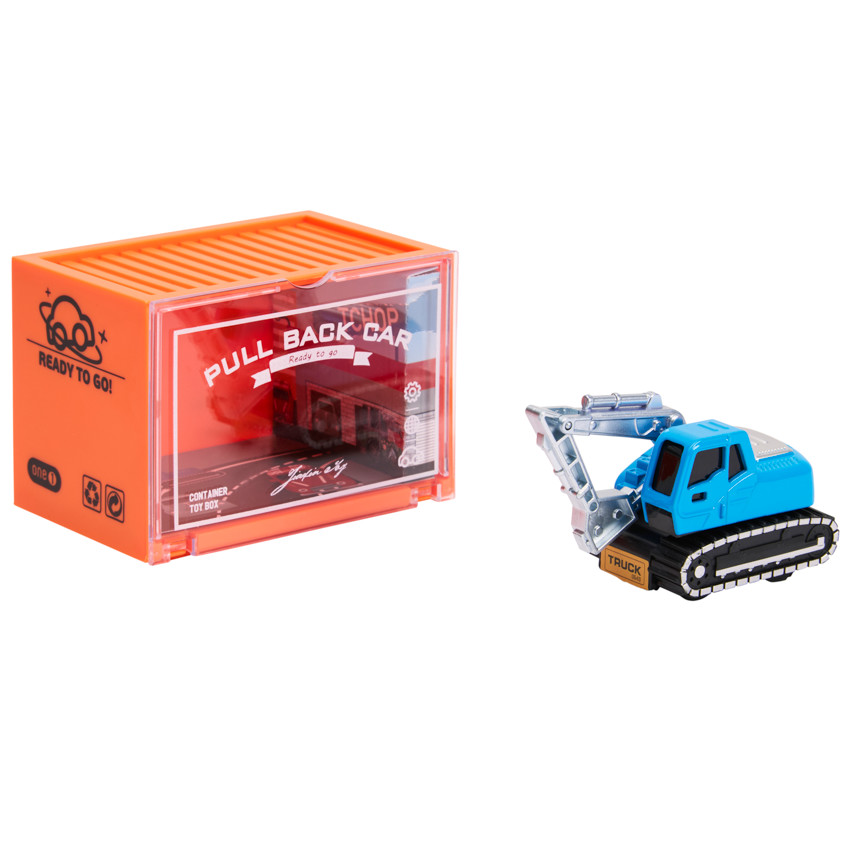 Μινιατούρα όχημα με τριβή εκσκαφέας μπλε/μαύρο 