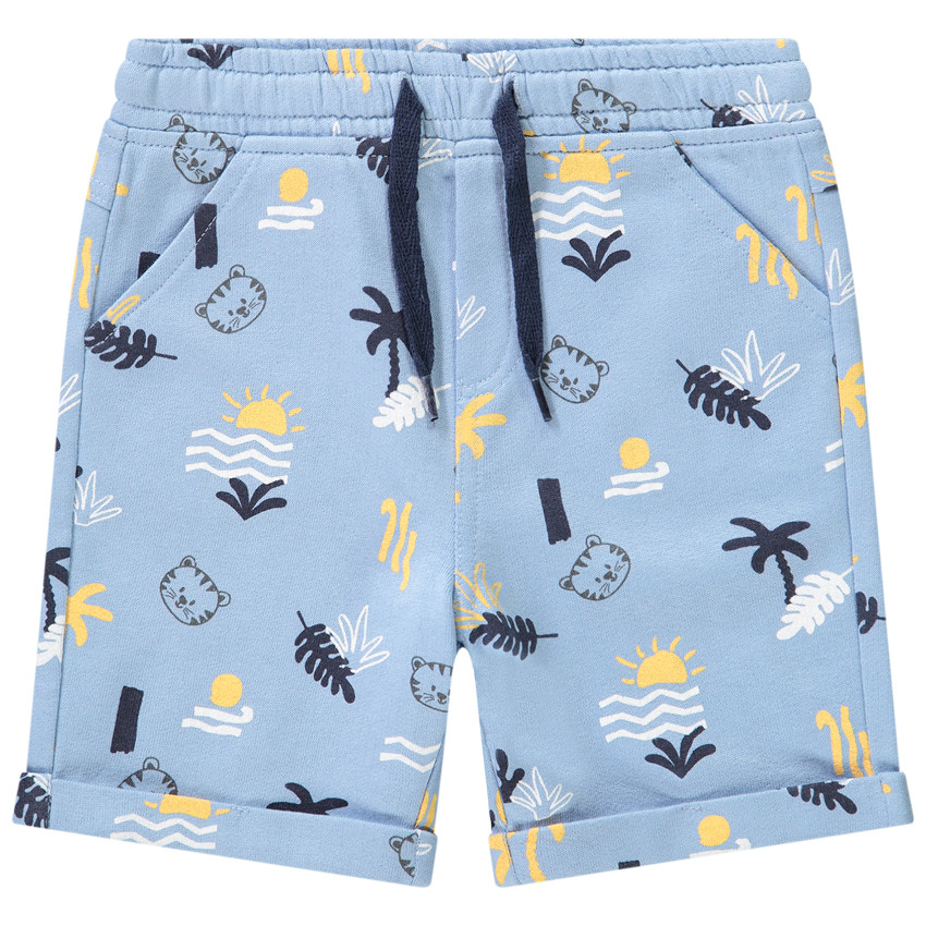 Bermuda en molleton imprimé fantaisie pour bébé garçon 