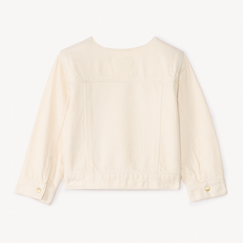 Μπλε τζιν μπουφάν με κουμπιά για κορίτσια μωρά. 