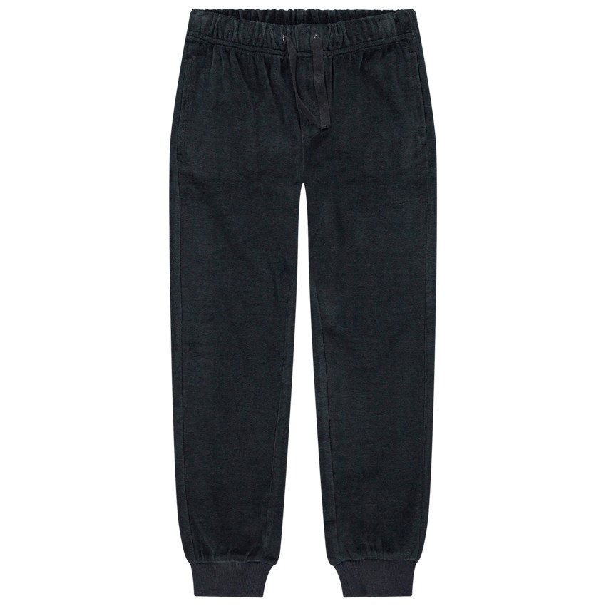 Δίχρωμη βελουτέ πιτζάμα με στάμπα σε ροκ στιλ 