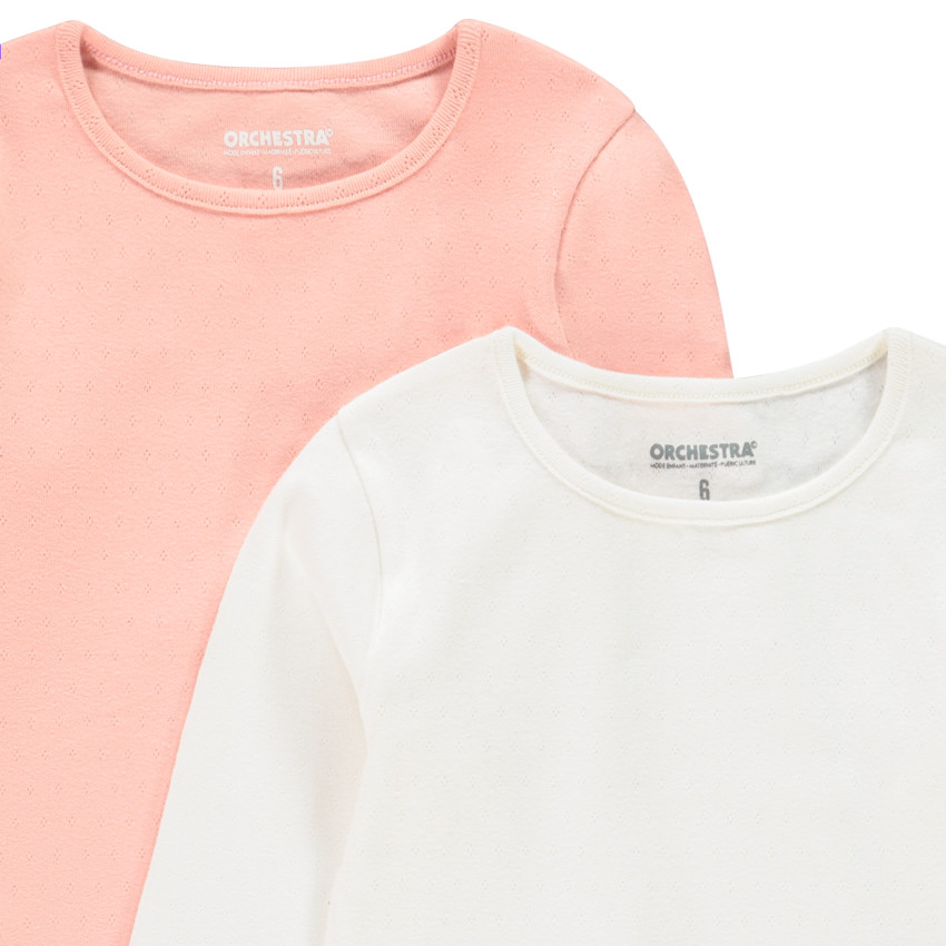 Σετ από 2 μπλουζάκια βαμβακερό για κορίτσι 