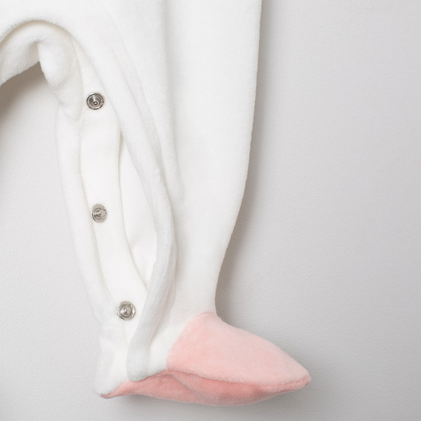 Dors-bien en velours print lapins 