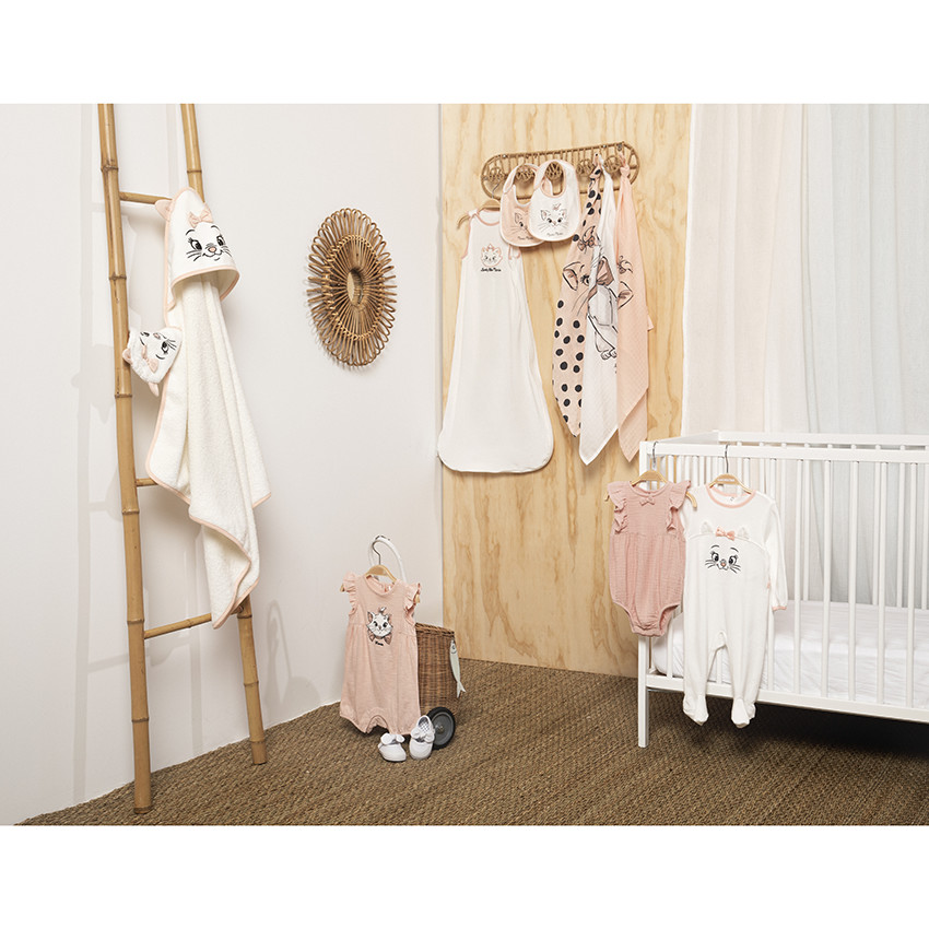 Combi κοντό με οργανικό βαμβάκι σχέδιο Marie Disney για bebe κορίτσι 