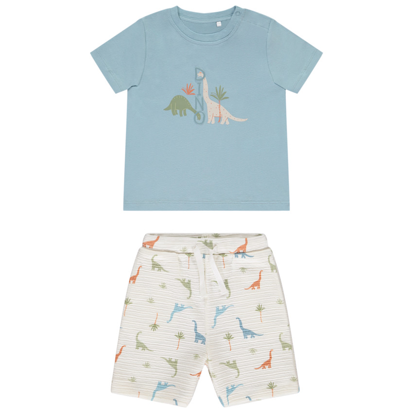 Σετ 2 τμχ. με σχέδιο δεινοσαύρων για μωρό αγόρι 