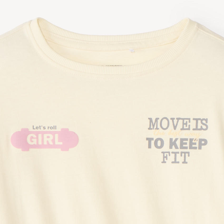 T-shirt à manches longues pour fille avec imprimé sportif 