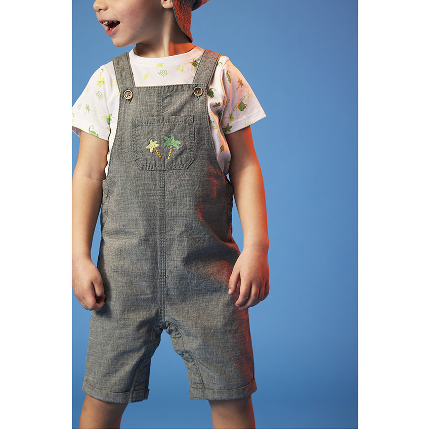 Σαλοπέτα κοντή με κεντήματα φοίνικες για bebe αγόρι 