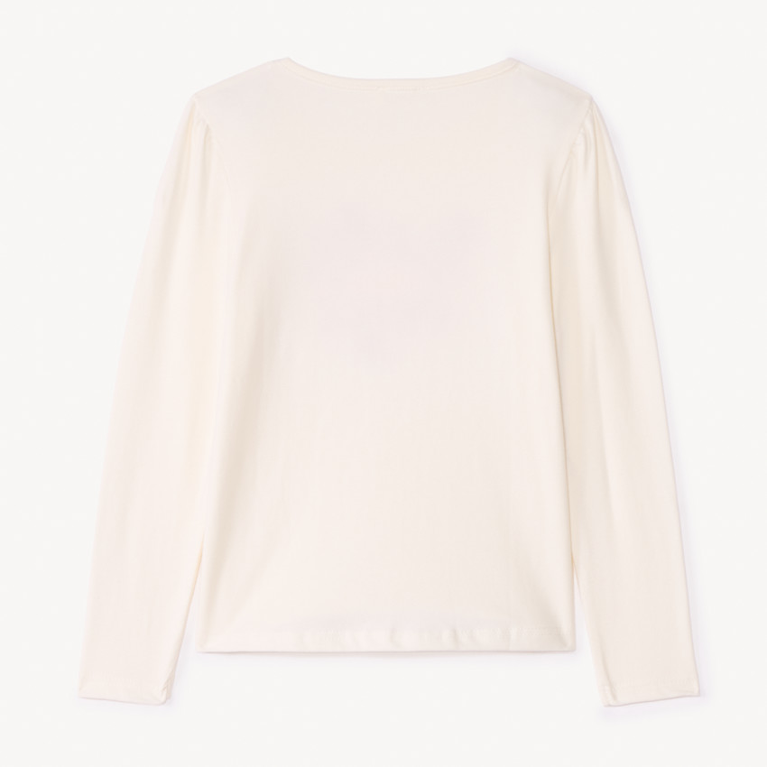T-shirt manches longues brodé pour fille 