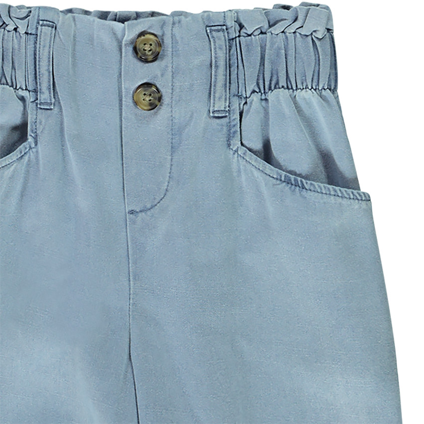 Παντελόνι από βισκόζη και βαμβάκι με ελαστική μέση 