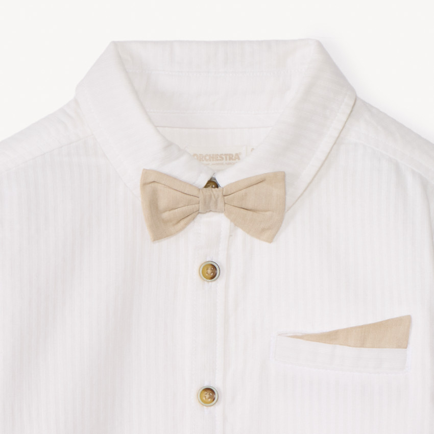 Πουκάμισο με μακρύ μανίκι + παπιγιόν για αγόρι 