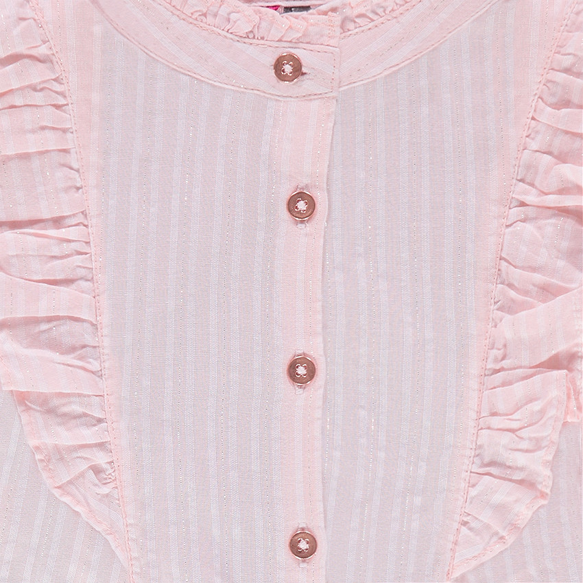 Μακρυμάνικο πουκάμισο ριγέ με βολάν και πεταλούδα από πούλιες 