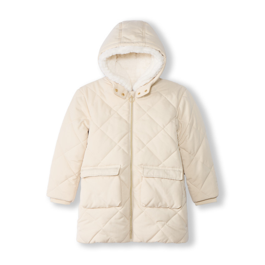 Ζακέτα με μακριά μανίκια από twill και sherpa + γιλέκο για κορίτσι  Additional Ζακέτα με μακριά μανίκια από twill και sherpa + γιλέκο για κορίτσι