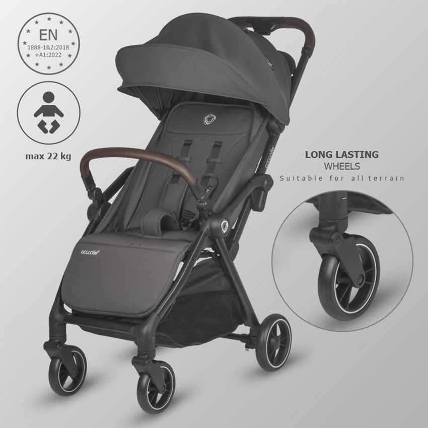 Καρότσι Με Αυτόματο Κλείσιμο Coccolle Arella / Dark Pearl 