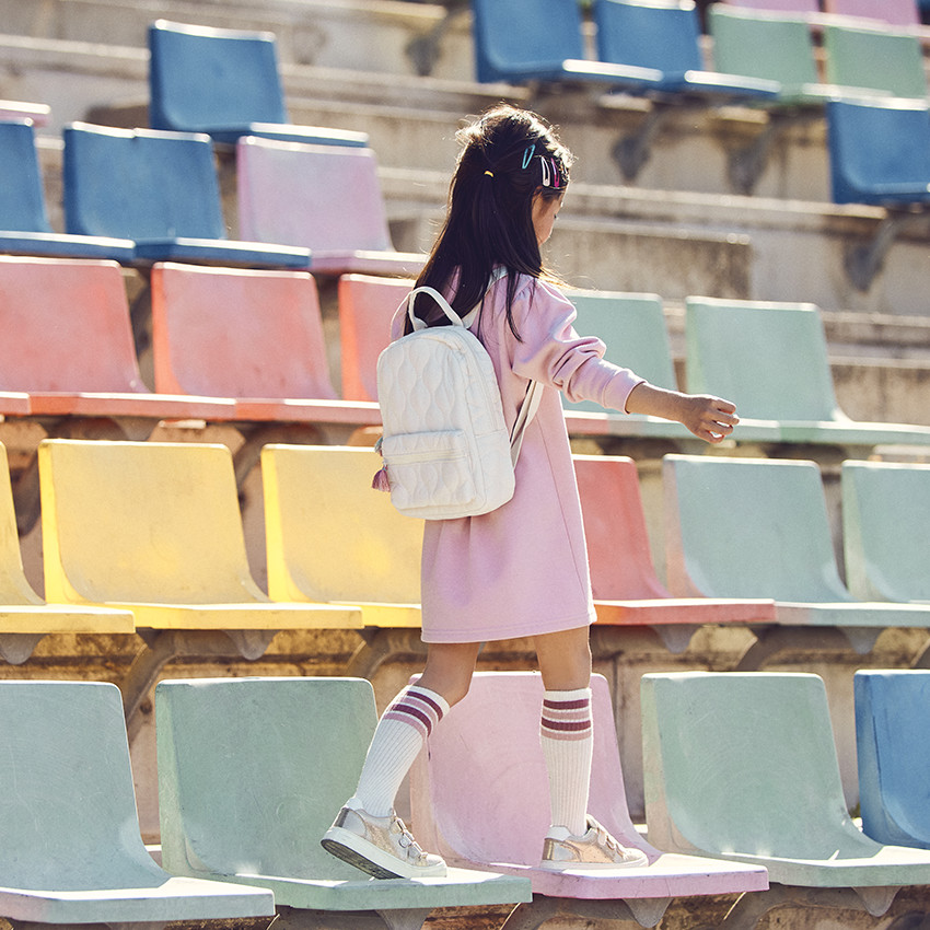 Σακίδιο πλάτης με επένδυση και πομ πομ για κορίτσι  Additional Σακίδιο πλάτης με επένδυση και πομ πομ για κορίτσι