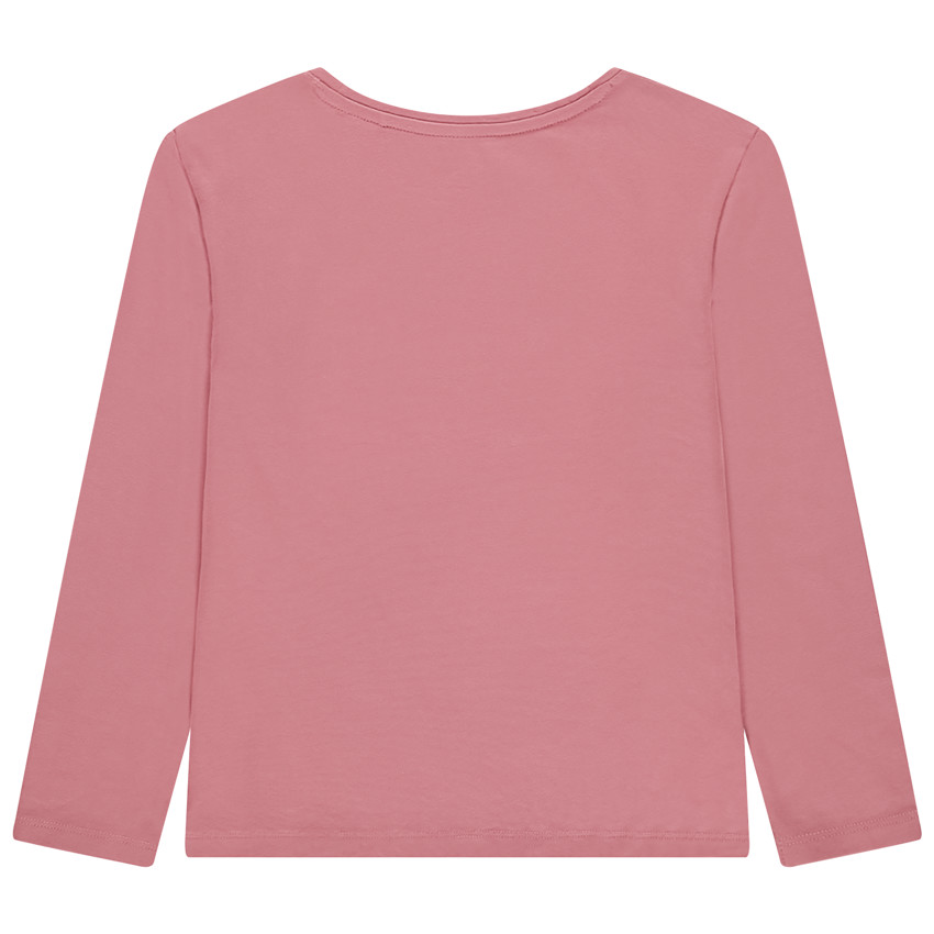 T-shirt μακρυμάνικο με 3D κέντημα και παγιέτες για κορίτσι 