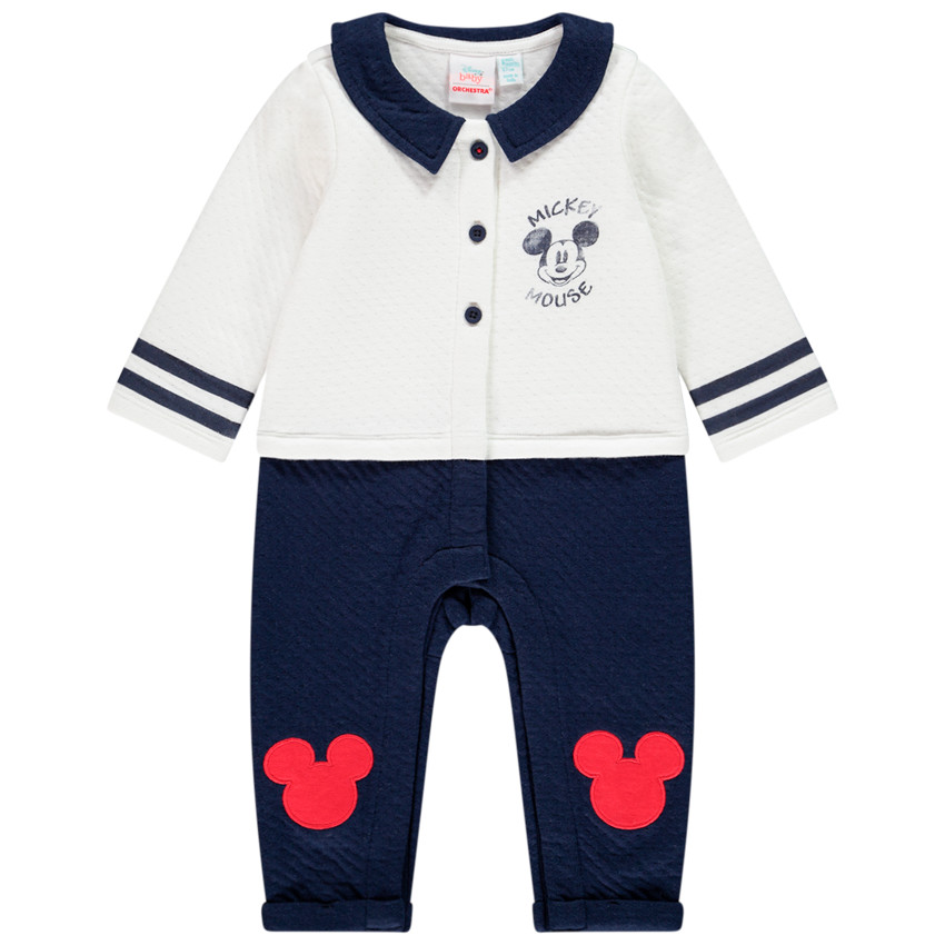 Combinaison effet 2 σε 1 πλεκτό σχέδιο Mickey Disney για bebe αγόρι 