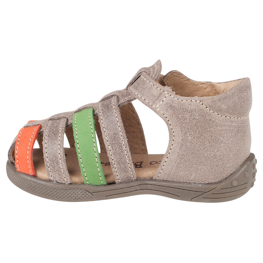 Nu-pieds avec boucle réglable et lanières contrastées 