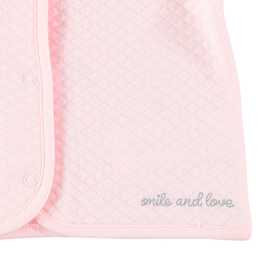 Φανελένια ζακέτα με κεντημένη φράση 