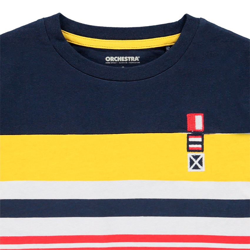 T-shirt κοντομάνικο ριγέ για αγόρι Main T-shirt κοντομάνικο ριγέ για αγόρι