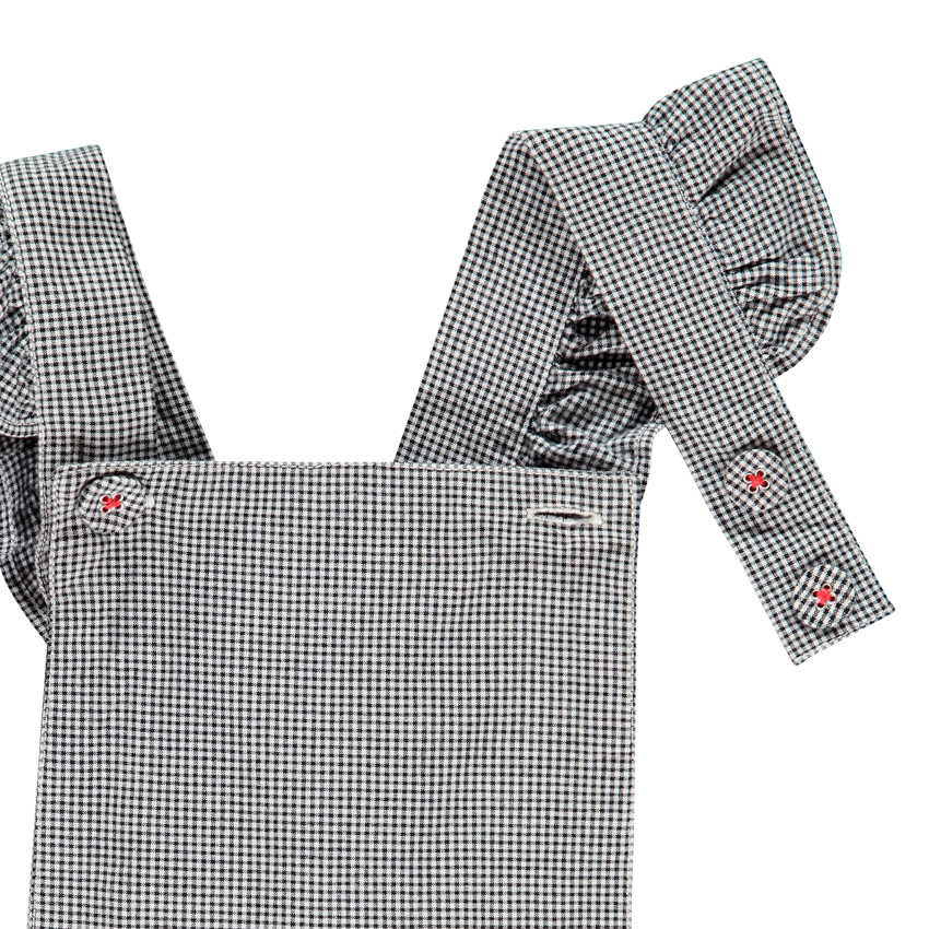 Σαλοπέτα κοντή με σχέδιο vichy για κόριτσι 