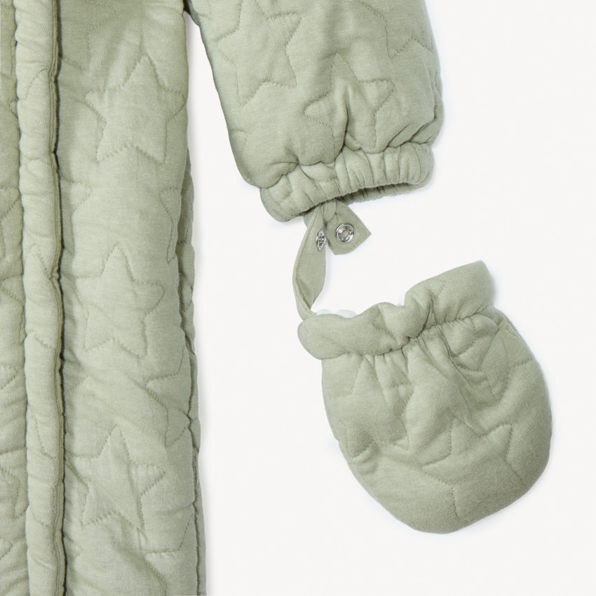 Combi-pilote matelassé et brodé mouton pour bébé avec finitions différentes selon l'âge 