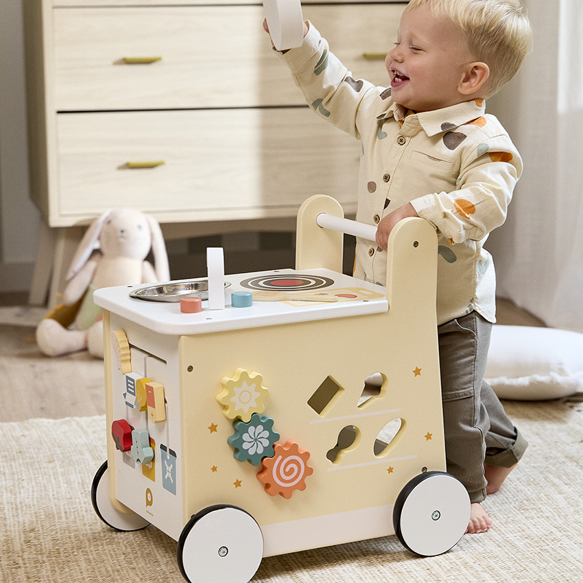 Ξύλινο καρότσι βάδισης Μαγειρεύω & Ανακυκλώνω 