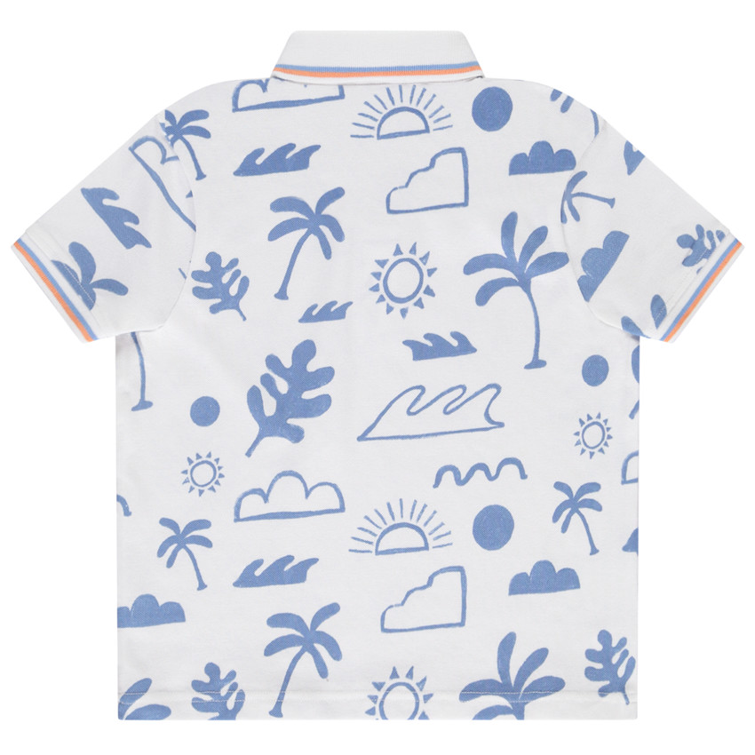 Πολό κοντομάνικο με σχέδιο νησιά για αγόρι 