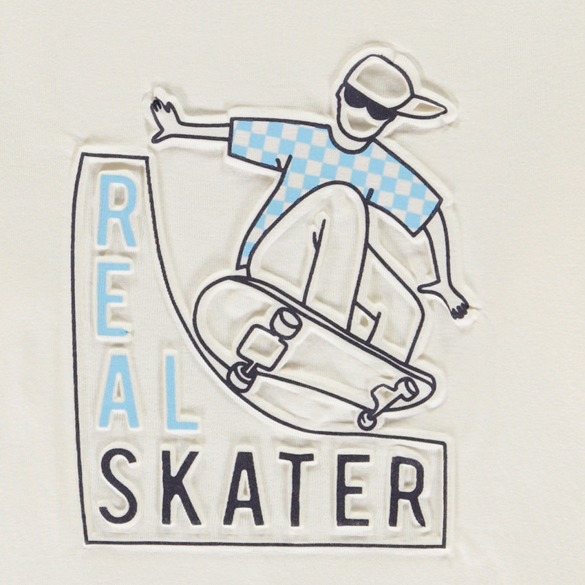 T-shirt μακρυμάνικο με φαντεζί σχέδιο skate για αγόρι 