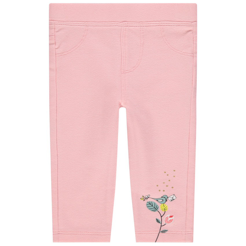 Jegging en milano print oiseau et fleurs 
