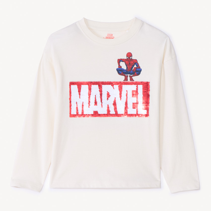 T-shirt με μακριά μανίκια Spider-Man Marvel με μαγικά στρας για αγόρι 