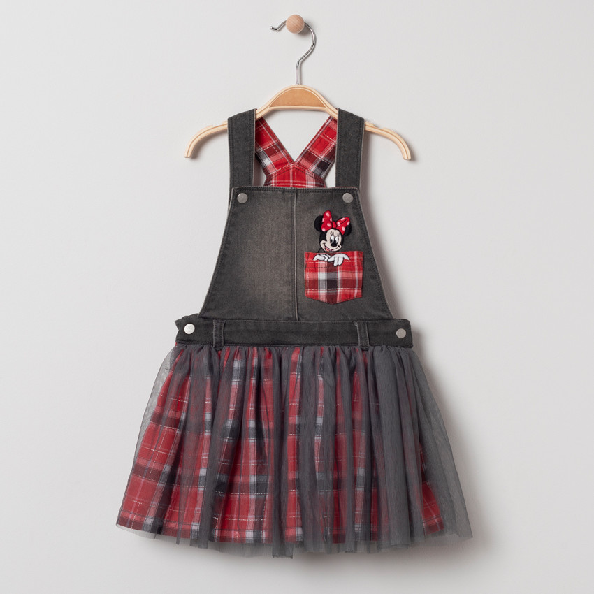 Robe salopette en jean et tulle broderie Minnie Disney  Additional Robe salopette en jean et tulle broderie Minnie Disney