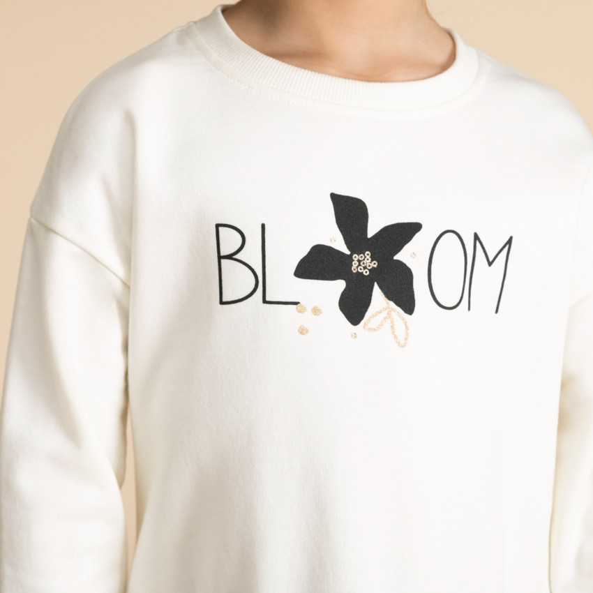 Φόρεμα bi-matière 2 σε 1 με λουλούδια για κορίτσι 