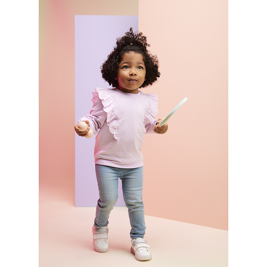 Φούτερ με βολάν για κορίτσι bebé 