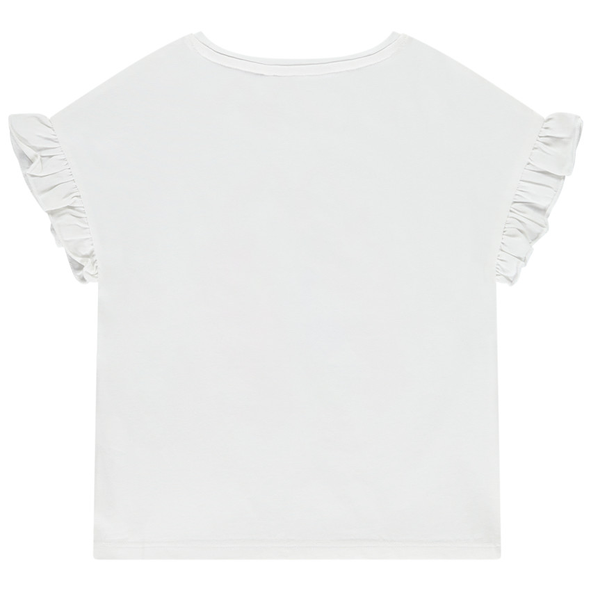 T-shirt κοντομάνικο με βολάν Stitch Disney για κορίτσι 