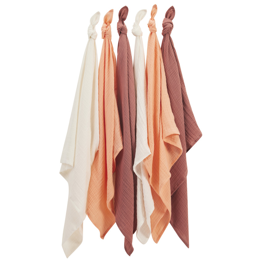 Σετ από 6 βαμβακερά langes 70 x 70 cm 