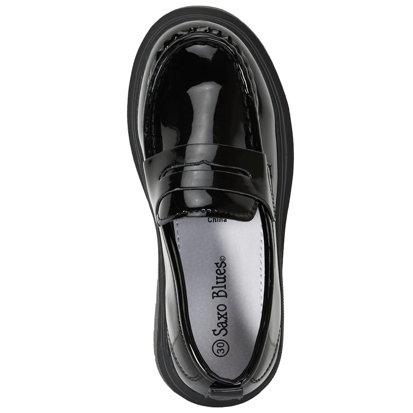 Mocassins compens s vernis pour fille