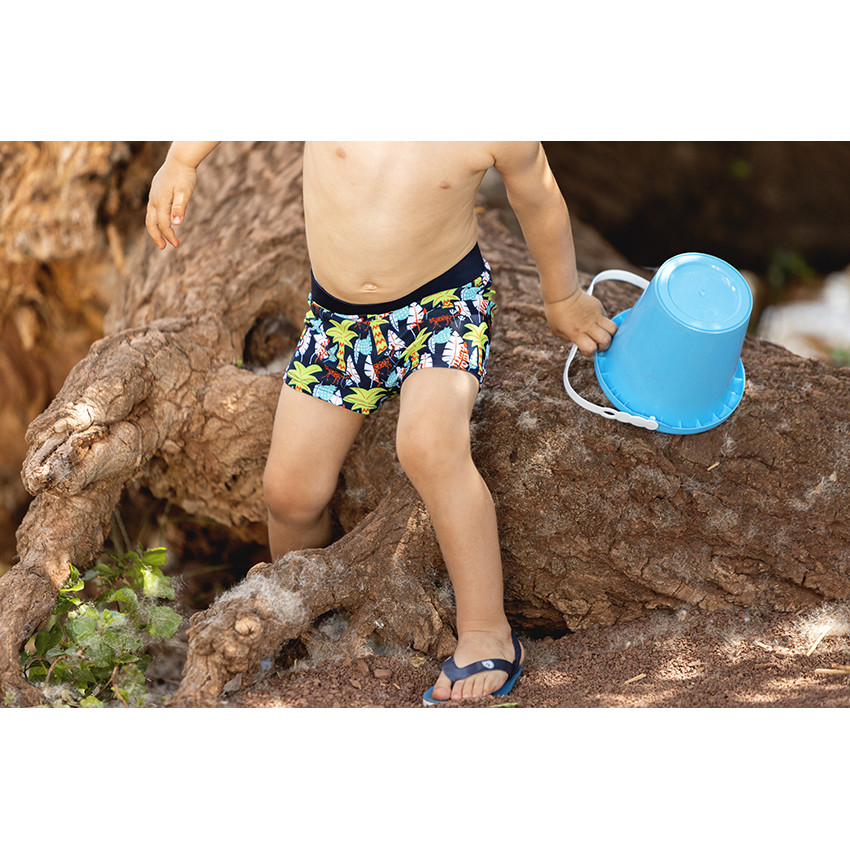 Boxer de bain imprimé jungle pour bébé garçon 