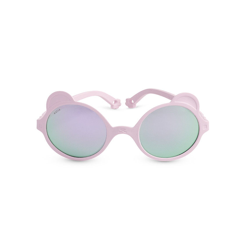 Lunettes de soleil incassables Ourson 1-2 ans rose pâle 