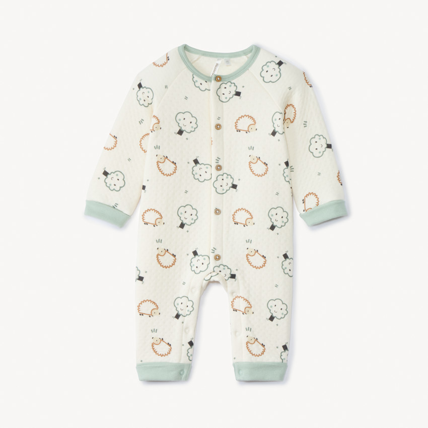 Πλεκτή επενδυμένη φορμάκι με σχέδιο σκαντζόχοιροι για bebe αγόρι 