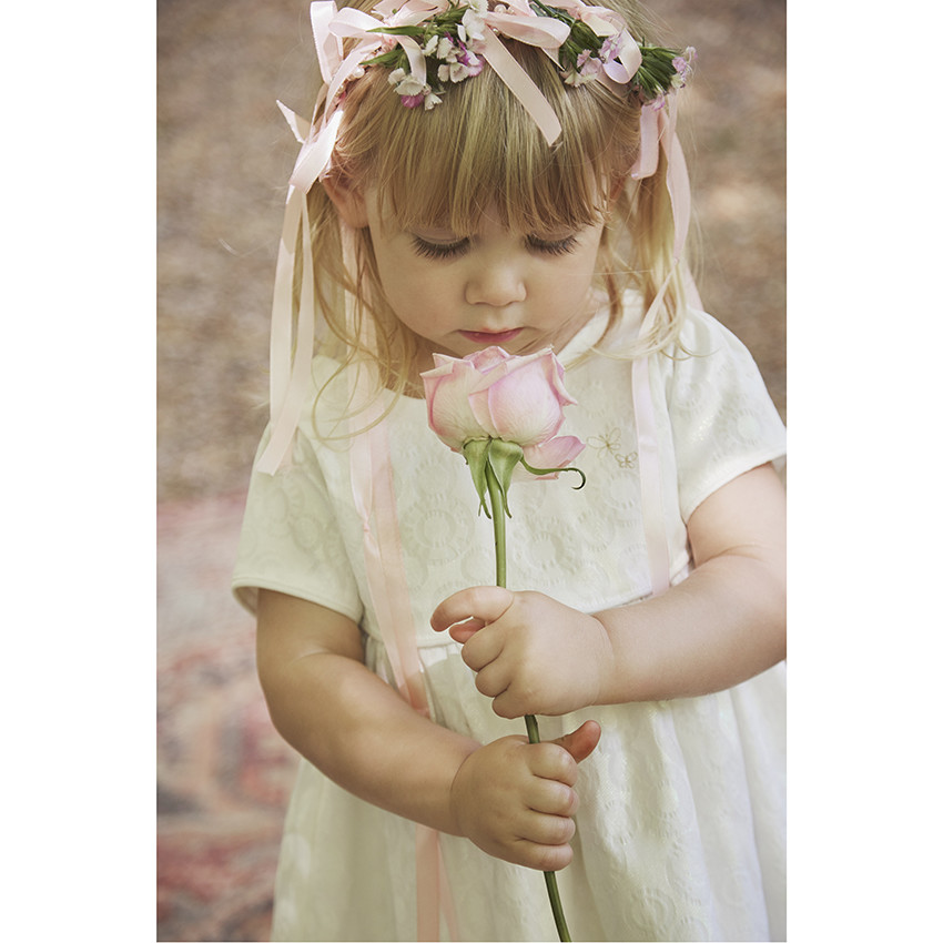 Αμάνικο φόρεμα σε jacquard για κορίτσι 