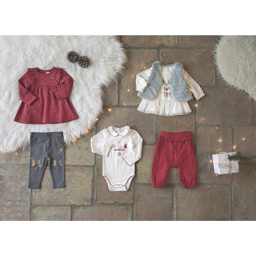 Κολάν jersey σε χριστουγεννιάτικο στυλ για bebe κορίτσι 