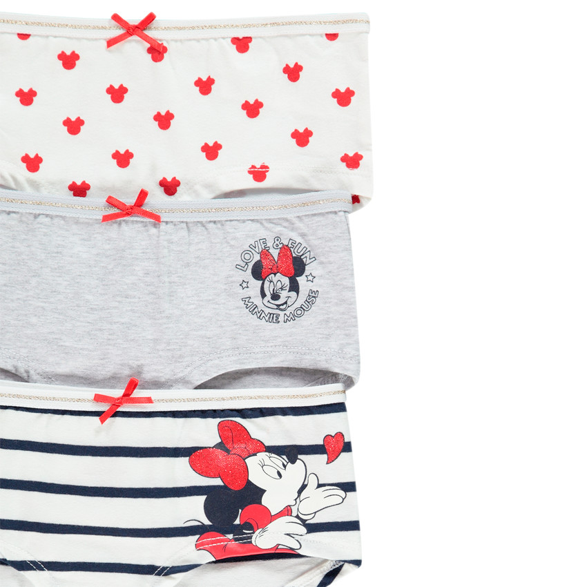 Σετ από 3 Σορτς βαμβακερά με σχέδιο Minnie Disney για κορίτσι 