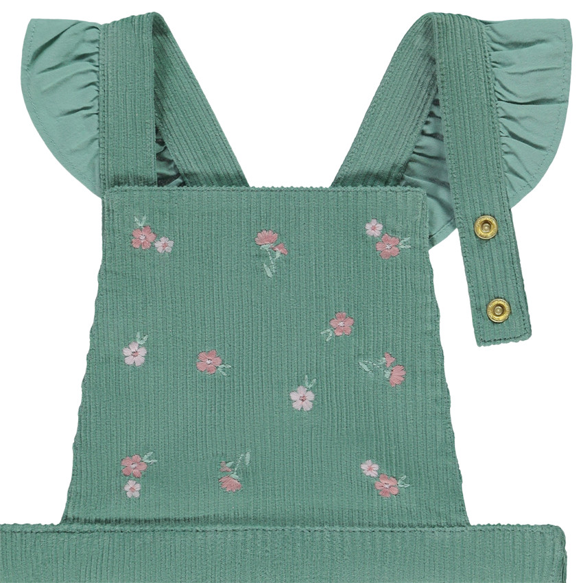 Σαλοπέτα κοντή κοτλέ με κεντήματα για bebe κορίτσι 