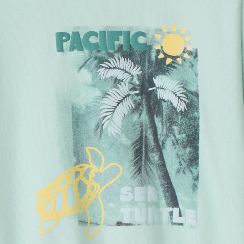 Φόρμα φούτερ oversized με φωτοτυπία για μωρό αγόρι 