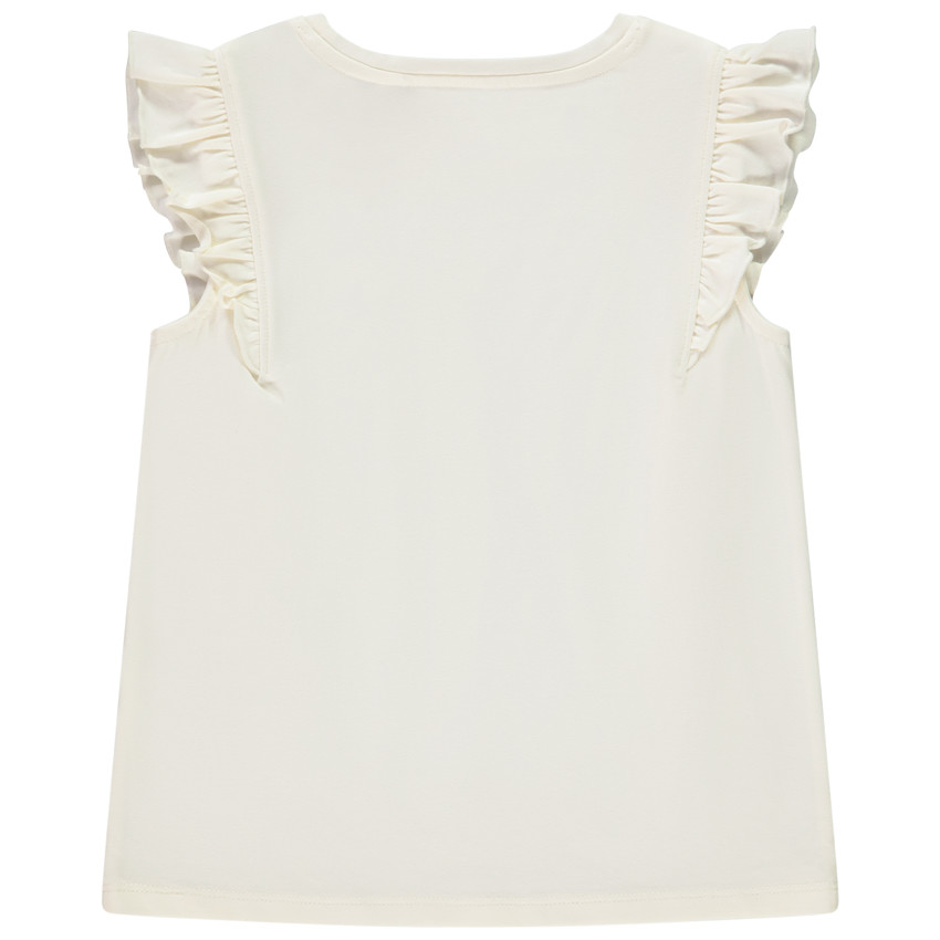 T-shirt κοντομάνικο με πεταλούδα από παγιέτες για κορίτσι 