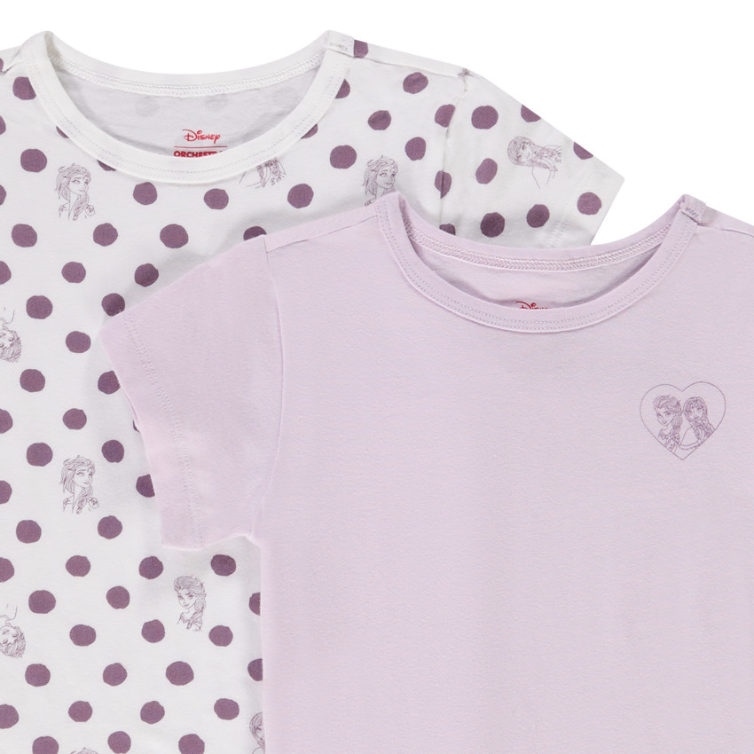 Σετ από 2 μπλουζάκια με σχέδιο Frozen Disney για κορίτσι 