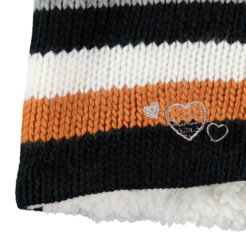 Ensemble bonnet et snood en tricot doublés sherpa 