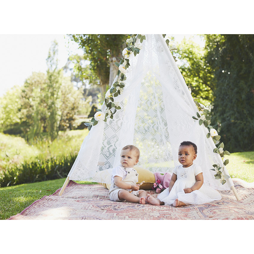 Φόρεμα γιορτής με εφέ 2 σε 1 bi-matière για bebe κορίτσι 