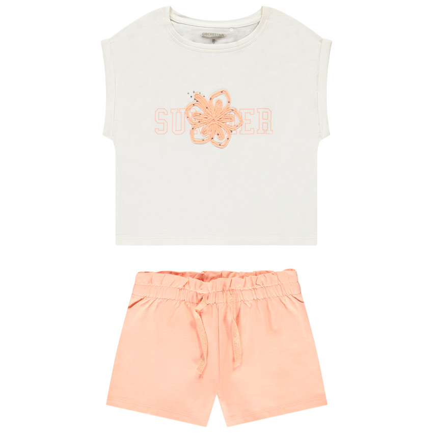 Σετ 2 τμχ. με Hibiscus και στρας για κορίτσι 