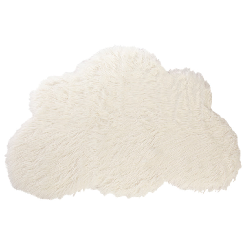 Χαλάκι από συνθετική γούνα σε σχήμα σύννεφου 80x120 cm 