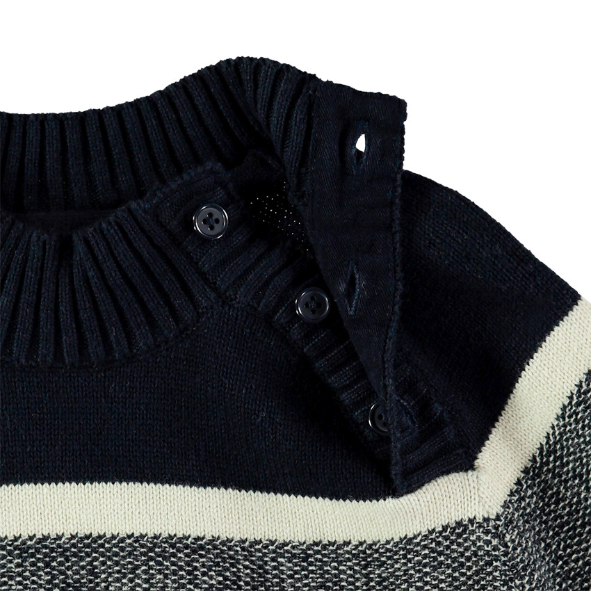 Pull en tricot à rayures contrastées 